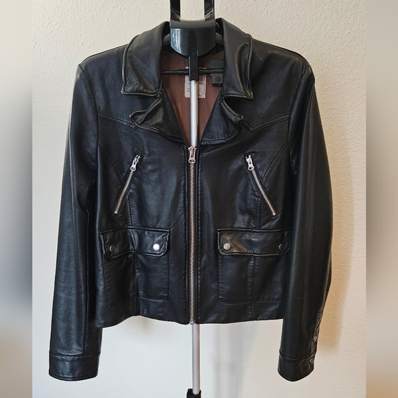 Free People Vegan Leather Jacket - Picture 1 of 4